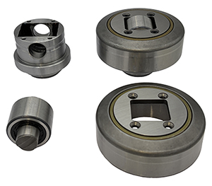 image showing the three components of a combined roller bearing