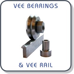 Vee bearings, bushes and rails