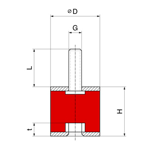 male female antivibration bobbins