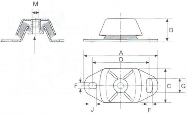 PC marine mount dimensions