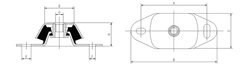 stainless steel marine mount drawing