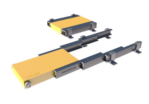 3 stage telescopic linear motion system