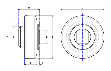 Screw adjustable combined roller bearing