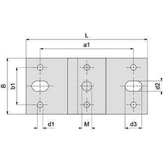 flange clamp for mounting combined roller bearing rail