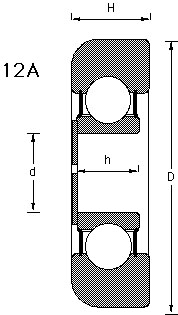 mast bearing with capped bore