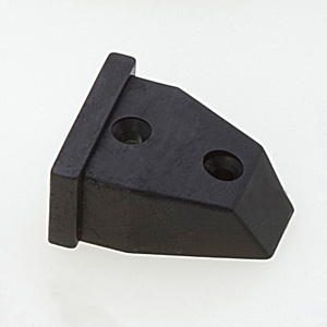 large rail end stops for exterior corrosion resistant slide