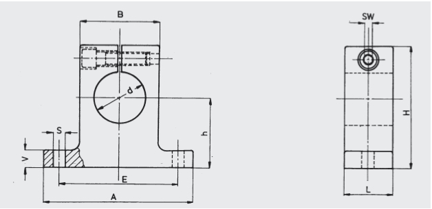 cast iron shaft end support