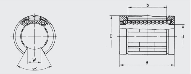 SK71 open linear bearing