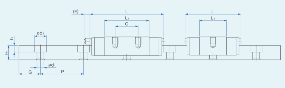 drawing of TM linear rail