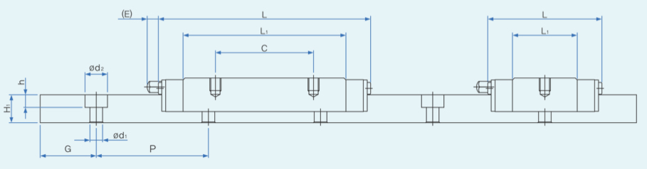 drawing of TM linear rail