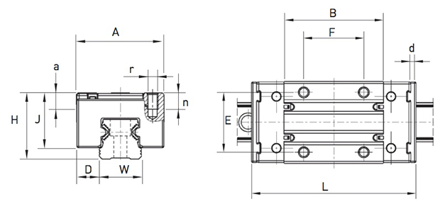 GNS standard aluminimum carriage dimensions