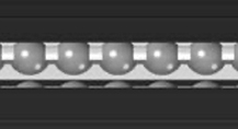 spacer chain for reduced noise in linear carriages