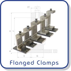 Flanged clamps for fixing channels