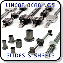 Linear bearings, housings and shafts
