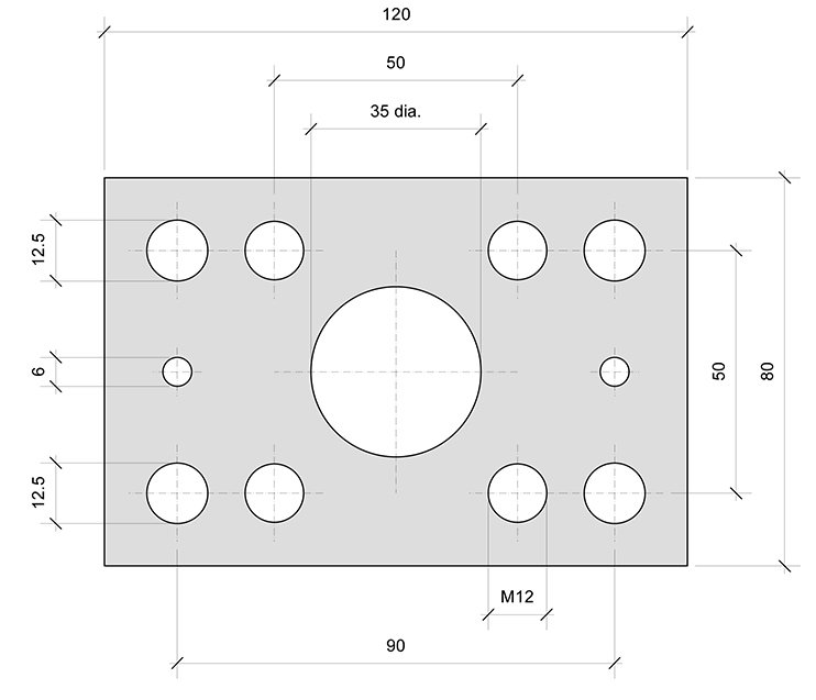 Plate PL1 for combined roller bearings