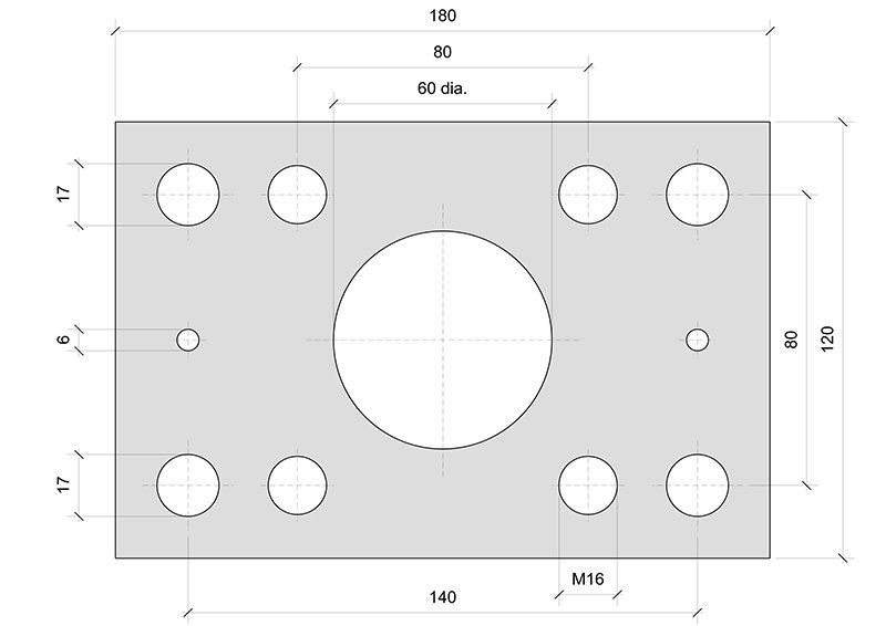 Plate PL4 for combined roller bearings