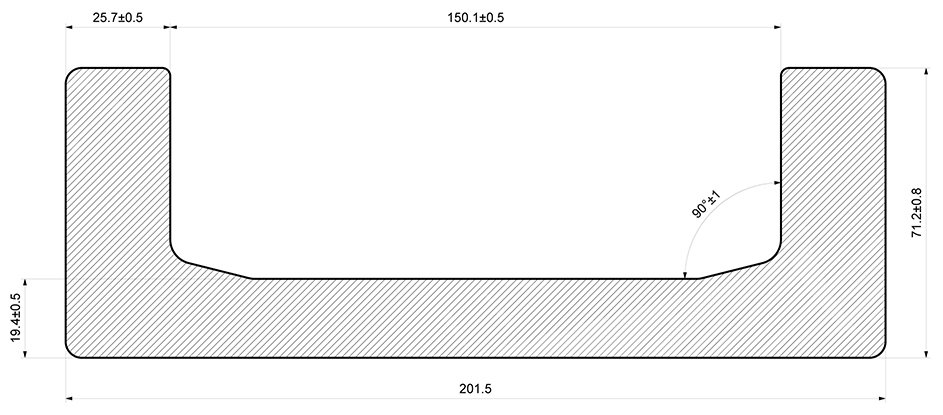 2757 hot rolled steel channel