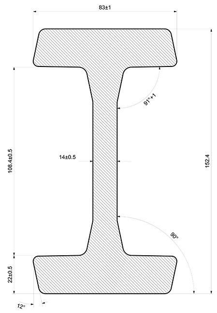 3100 i h steel section for combined roller bearings